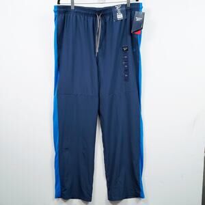 Reebok Training Essentials Pants Mens XXL Navy Blue Stripe Drawstring  NWT